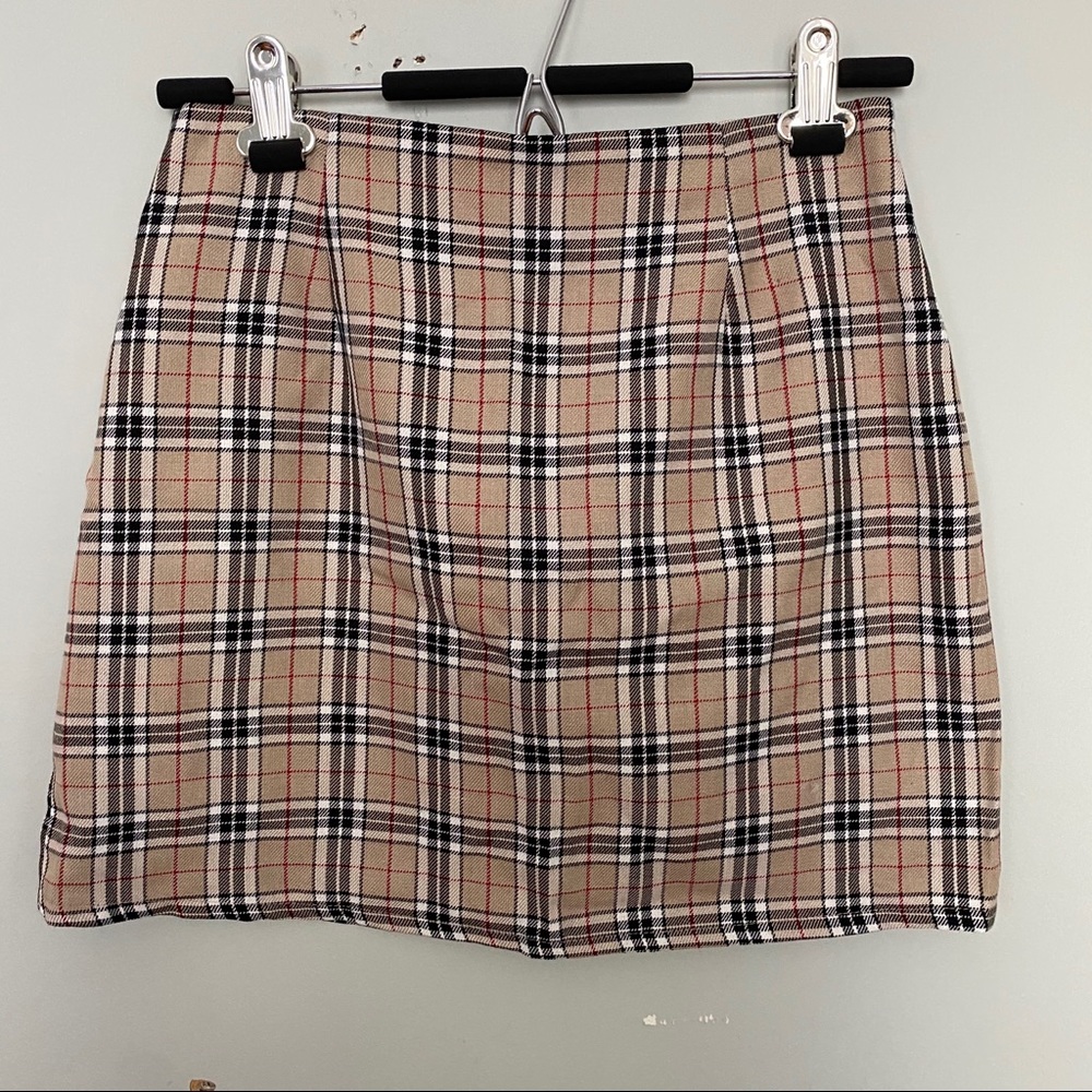 Nasty Gal Plaid Mini Skirt Size 6